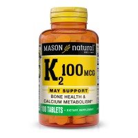 Mason Natural Vitamin K2 100 mcg, 100 таблеток Mason Natural Vitamin K2 100 mcg, 100 таблеток