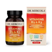 Dr. Mercola Vitamins D3 & K2 5000 IU/180 mcg, 90 капсул