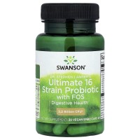 Swanson Ultimate 16 Strain Probiotic with FOS, 30 вегакапсул Swanson Ultimate 16 Strain Probiotic with FOS, 30 вегакапсул