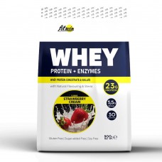 FitWin Whey Protein + Enzymes, 900 грам - Полуничний крем FitWin Whey Protein + Enzymes, 900 грам - Полуничний крем
