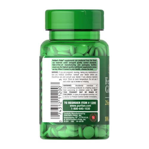 Витамины и минералы Puritan's Pride Ferrous Gluconate, 100 таблеток CN12878 Витамины и минералы Puritan's Pride Ferrous Gluconate, 100 таблеток CN12878