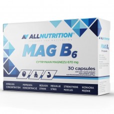 Вітаміни та мінерали AllNutrition Mag B6 Active, 30 капсул Вітаміни та мінерали AllNutrition Mag B6 Active, 30 капсул