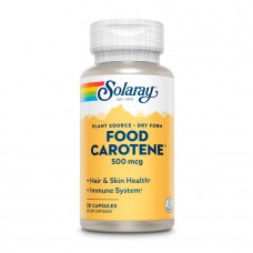 Витамины и минералы Solaray Food Carotene 500 mcg, 30 капсул Витамины и минералы Solaray Food Carotene 500 mcg, 30 капсул