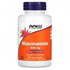 Витамины и минералы NOW Niacinamide 500 mg, 100 вегакапсул