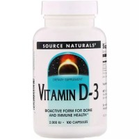 Source Naturals Vitamin D3 2000 IU, 100 капсул Source Naturals Vitamin D3 2000 IU, 100 капсул