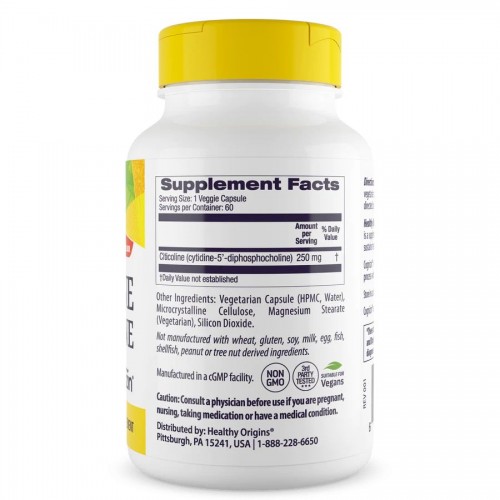 Витамины и минералы Healthy Origins Citicoline CDP-Choline 250 mg, 60 вегакапсул CN13694 Healthy Origins Витамины и минералы Healthy Origins Citicoline CDP-Choline 250 mg, 60 вегакапсул CN13694 Healthy Origins