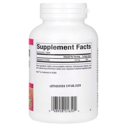 Витамины и минералы Natural Factors Magnesium Citrate 150 mg, 60 жевательных таблеток CN16752 Витамины и минералы Natural Factors Magnesium Citrate 150 mg, 60 жевательных таблеток CN16752