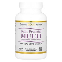 Витамины и минералы California Gold Nutrition Daily Prenatal Multi, 60 капсул Витамины и минералы California Gold Nutrition Daily Prenatal Multi, 60 капсул