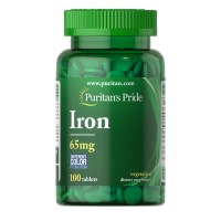 Витамины и минералы Puritan's Pride Iron Ferrous Sulfate 65 mg, 100 таблеток Витамины и минералы Puritan's Pride Iron Ferrous Sulfate 65 mg, 100 таблеток