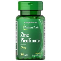 Puritan's Pride Zinc Picolinate 25 mg, 100 каплет Puritan's Pride Zinc Picolinate 25 mg, 100 каплет