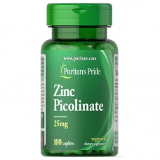 Puritan's Pride Zinc Picolinate 25 mg, 100 каплет Puritan's Pride Zinc Picolinate 25 mg, 100 каплет