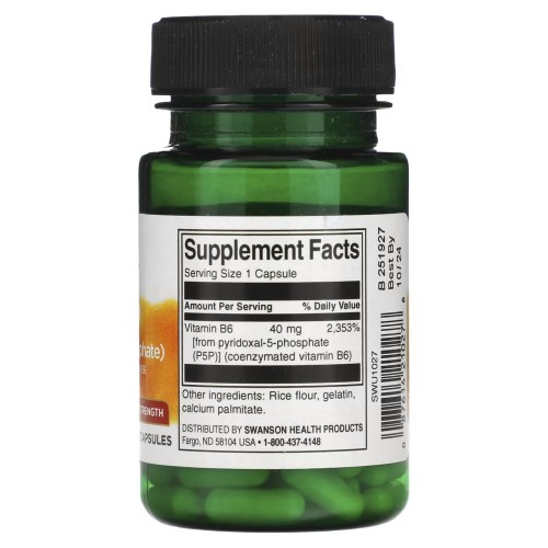 Swanson Swanson P-5-P 40 mg Double Strength, 60 капсул CN16509 Swanson Swanson P-5-P 40 mg Double Strength, 60 капсул CN16509