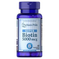 Витамины и минералы Puritan's Pride Biotin 5000 mcg, 60 гелевых капсул Витамины и минералы Puritan's Pride Biotin 5000 mcg, 60 гелевых капсул