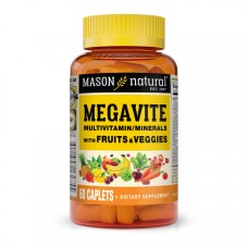 Витамины и минералы Mason Natural Megavite Fruits & Veggies, 60 каплет Витамины и минералы Mason Natural Megavite Fruits & Veggies, 60 каплет