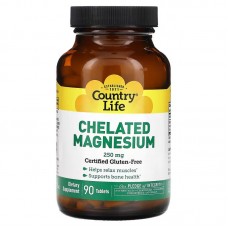 Country Life Chelated Magnesium 250 mg, 90 таблеток Country Life Chelated Magnesium 250 mg, 90 таблеток