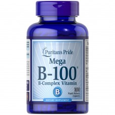Puritan's Pride Mega B-100 B-Complex Vitamin, 100 капсул Puritan's Pride Mega B-100 B-Complex Vitamin, 100 капсул