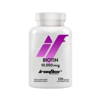 Витамины и минералы IronFlex Biotin 10000 mcg, 120 таблеток Витамины и минералы IronFlex Biotin 10000 mcg, 120 таблеток