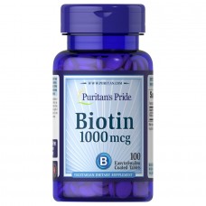 Puritan's Pride Biotin 1000 mcg, 100 капсул Puritan's Pride Biotin 1000 mcg, 100 капсул