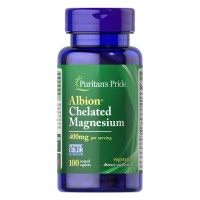 Puritan's Pride Magnesium Chelated 400 mg, 100 каплет