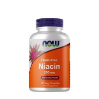 Вітаміни та мінерали NOW Flush-Free Niacin 250 mg, 90 вегакапсул Вітаміни та мінерали NOW Flush-Free Niacin 250 mg, 90 вегакапсул
