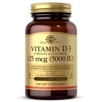 Solgar Vitamin D3 125 mcg, 120 вегакапсул Solgar Vitamin D3 125 mcg, 120 вегакапсул