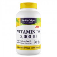 Витамины и минералы Healthy Origins Vitamin D3 2000 IU, 360 капсул Витамины и минералы Healthy Origins Vitamin D3 2000 IU, 360 капсул