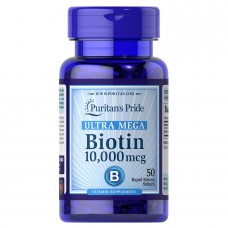 Puritan's Pride Biotin 10000 mcg, 50 капсул Puritan's Pride Biotin 10000 mcg, 50 капсул