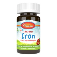 Carlson Labs Kid's Chewable Iron, 30 таблеток - Клубника Carlson Labs Kid's Chewable Iron, 30 таблеток - Клубника