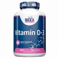 Вітаміни та мінерали Haya Labs Vitamin D3 5000 IU, 100 капсул Вітаміни та мінерали Haya Labs Vitamin D3 5000 IU, 100 капсул