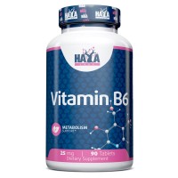 Витамины и минералы Haya Labs Vitamin B6 25 mg, 90 таблеток Витамины и минералы Haya Labs Vitamin B6 25 mg, 90 таблеток