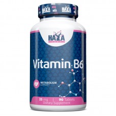 Витамины и минералы Haya Labs Vitamin B6 25 mg, 90 таблеток Витамины и минералы Haya Labs Vitamin B6 25 mg, 90 таблеток