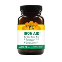 Витамины и минералы Country Life Iron Aid 15 mg, 60 таблеток Витамины и минералы Country Life Iron Aid 15 mg, 60 таблеток