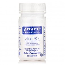 Витамины и минералы Pure Encapsulations Zinc 30 mg, 60 капсул