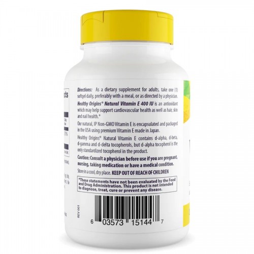 Healthy Origins Витамины и минералы Healthy Origins Vitamin E 400 IU, 90 капсул CN13723 Healthy Origins Витамины и минералы Healthy Origins Vitamin E 400 IU, 90 капсул CN13723