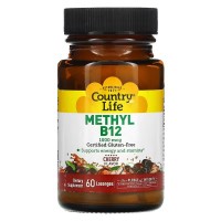 Country Life Methyl B12 1000 mcg, 60 льодяників - Вишня Country Life Methyl B12 1000 mcg, 60 льодяників - Вишня