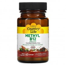 Country Life Methyl B12 1000 mcg, 60 леденцов - Вишня Country Life Methyl B12 1000 mcg, 60 леденцов - Вишня
