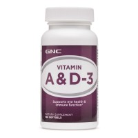 Витамины и минералы GNC Vitamin A and D3, 100 капсул Витамины и минералы GNC Vitamin A and D3, 100 капсул