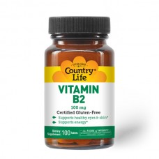 Витамины и минералы Country Life Vitamin B2 100 mg, 100 таблеток Витамины и минералы Country Life Vitamin B2 100 mg, 100 таблеток
