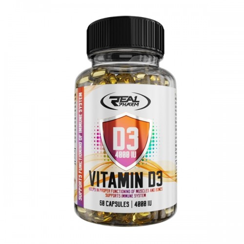 Витамины и минералы Real Pharm Vitamin D3 4000 IU, 60 капсул CN16803 