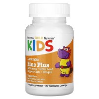 Витамины и минералы California Gold Nutrition Zinc Plus Lozenge For Children, 90 жевательных таблеток Мандарин