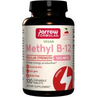 Jarrow Formulas Vegan Methyl B-12 500 mcg, 100 жевательных таблеток - Вишня Jarrow Formulas Vegan Methyl B-12 500 mcg, 100 жевательных таблеток - Вишня