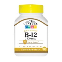 Витамины и минералы 21st Century Vitamin B12 2500 mcg, 110 таблеток Витамины и минералы 21st Century Vitamin B12 2500 mcg, 110 таблеток