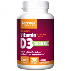Jarrow Formulas Vitamin D3 1000 IU, 200 капсул Jarrow Formulas Vitamin D3 1000 IU, 200 капсул