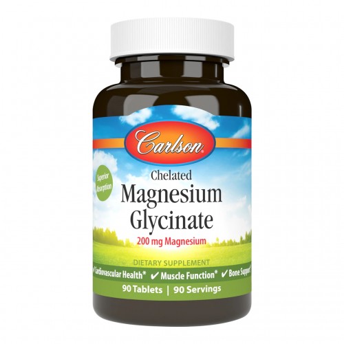 Витамины и минералы Carlson Labs Chelated Magnesium Glycinate, 90 таблеток CN6975 Carlson Labs