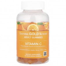 Витамины и минералы California Gold Nutrition Vitamin C, 90 желеек - апельсин